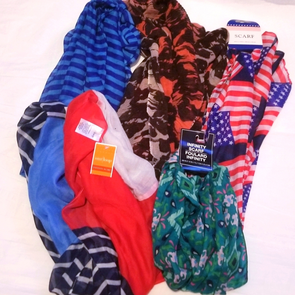 Women's Bundle of  Multiple Brands of Infinity Scarves